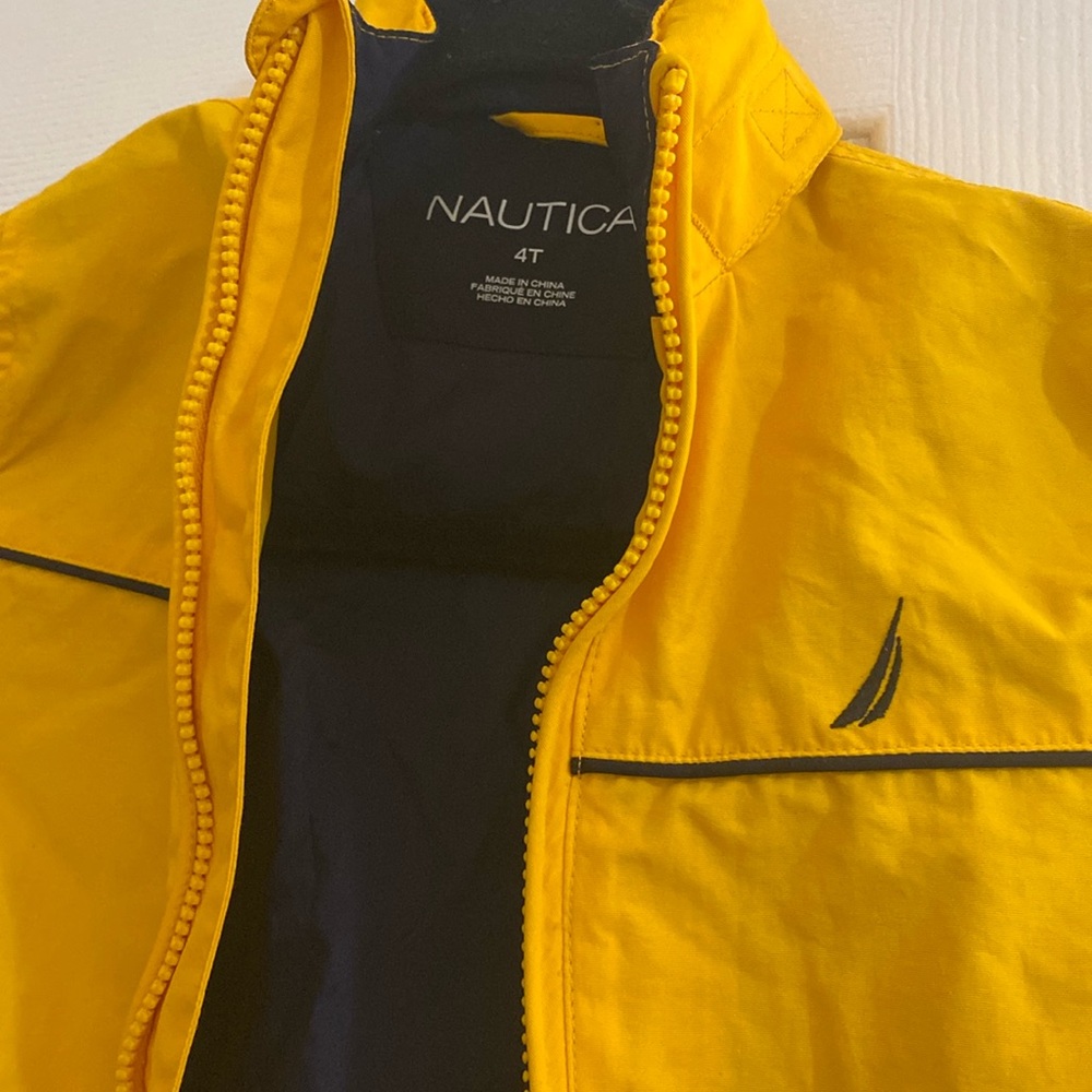 Nautica Hooded Water Resistant Zip Up Rain Jacket4T